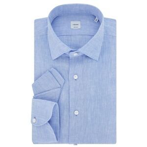 Carrel long sleeve sky blue washed linen